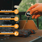 Pocket Pro 1-Second Instant Read Meat Thermometer, Rechargeable Digital Thermometer for Grilling, Food, BBQ, Kitchen Cooking, Oil Deep Frying & Candy (Nobility Blue)