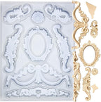Art Mold for Polyclay Air Dry Clay Plaster, Wreath and Frame