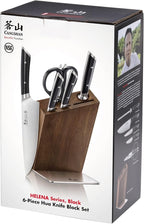 Cangshan HELENA Series German Steel Forged, HUA Knife Block Set (6-Piece, Black)
