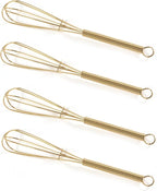 GEPOR Mini Whisks 5 inch 4Pcs Gold