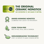 GreenPan Nova 8” & 10” 2 Piece Frying Pan Skillet Set, Oprah’s Favorite Things 2024, Induction Suitable PFAS-Free Nontoxic Ceramic Nonstick, Dishwasher & Oven Safe, Quick Even Heating, Cream White