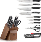 Cangshan HELENA Series German Steel Forged Knife Block Set (10-Piece, Black)