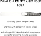 Global 6 inch Straight Spatula, Stainless Steel, GS-21/6