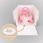 Cakebon Cake Boxes with Boards - 12 Inch Round Cake Drum Silver - Box With Window for Birthdays, Weddings and Parties (1pc Each, 2pcs Total)