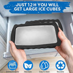 Haldane 2PC Extra Large Ice Block Molds, 6LB Giant Ice Cube Molds for Plunge Lab, Ice Container for Freezer, Thickened and Reinforced Silicone Ice Tray, Cold Plunge Tub Accessories, Black