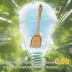 GEEKHOM Bamboo Spatulas for Nonstick Cookware, 13 Inch Wooden Kitchen Utensils, 2 Pack Flat Wood Spatula Turners for Cooking Stirring, Flipper for Pancake, Fish, Egg