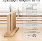 Extra Large Magnetic Knife Holder, Double-Sided Magnetic Knife Block Universal Multi-function Display Rack for Kitchen Counter