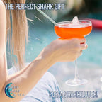 Silicone Shark Fin Ice Cube Tray, 100% Food Grade, BPA-Free Sharkweek Shark Gifts, Dishwasher Safe Silicone, Shark Party or Birthday Gift, Upright-Floating Fin Ice Mold