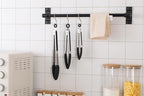 COOK WITH COLOR Stainless Steel Silicone Tipped Kitchen & BBQ Tongs Set, 3 Pc. Tongs, Black