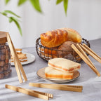 80 Pcs Bamboo Toast Tongs 7 Inch Wood Kitchen Utensil Toaster Tongs for Cooking Catering Buffet Appetizer Wedding Party Supplies