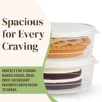 Evelots 2-Pack 10-Inch Airtight Food Storage Container with Lid - Portable Carrier for Pies, Cakes, Cupcakes & More - BPA-Free Clear Plastic - Secure & Easy Transport