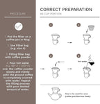 Creano Porcelain Coffee Dripper Stone Grey - Ceramic Cone Brewer - Pour Over Coffee Maker for Filter Bags Size 4 - Easy Manual Brew for pure taste - also for Camping, Hiking