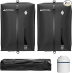 Vacuum Bag for Travel, Professional IPX8 Waterproof Reusable Vacuum Compression Bags for Travel Suitcases, Durable Space Saver Bag(2 PACK,With Pump)