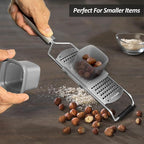 Vovoly 4-Pcs Pro Set Zester Grater Set, Cheese Grater with Razor-Sharp Stainless Steel Blade, Fine/Coarse/Extra Coarse/Slider Attachment