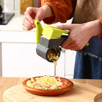 Boao Rotary Cheese Grater Manual Handheld Cheese Grater with Stainless Steel Drum for Grating Hard Chocolate Nuts Kitchen Tool(Gray Green)