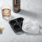 Silicone Soccer Ball Ice Cube Mold Fun Shapes, Novelty Soccer Gifts, 2.2" Large Craft Round Sphere Ice Ball Molds For Game Day, Whiskey, Cocktails, Bourbon
