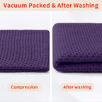 Homaxy 100% Cotton Waffle Weave Kitchen Dish Cloths, Ultra Soft Absorbent Quick Drying Dish Towels, 12 x 12 Inches, 8-Pack, Eggplant