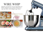 Stand Mixer,5.3-Qt & 500W & 6+P Speed MK36 Tilt-Head Kitchen Electric Food Mixers Home Baking Dough Machine with Accessories (Gray Blue)