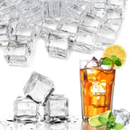 Fake Ice Cubes, 50 pcs 1" Artificial Plastic Ice Cube, 25 mm Acrylic Crystal Diamonds for Vase Fillers, Party Favor, Wedding Decoration, Photography Props, Food Display