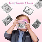Kids Camera Instant Print, Selfie Digital Camara for Kids with Print Paper & 32G Card, 2.5K Video & Instant Print Camera with Color Pens for DIY, Fun Gift for Girls Boys 3-12 Years Old (Pink)