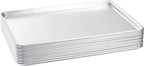 Tiger Chef Full Size 18 x 26 inch Aluminum Sheet Pan Commercial Bakery Equipment Cake Pans 19 Gauge 12 Pack