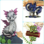 3D Dragon Wall Decor Silicone Molds Set, Welcome Sign and Baby Dragon Resin Casting Molds, DIY Home Decoration