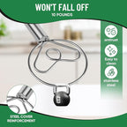 Danish Dough Whisk Stainless Steel Hook Dutch Bread Mixer Hand Tool for Sourdough Baking Making Blending Pastry Pizza