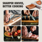 Magnetic Rolling Knife Sharpener Kit, 2-Angle Diamond System (15° & 20°), Restore Dull Knives Fast with Dual Grits, Safe and Fast Sharpening for Kitchen & Outdoor Knives