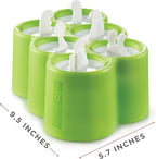 Zoku Dino Pop Molds, 6 Different Easy-release Silicone Popsicle Molds in One Tray, Unique and Fun Prehistoric Designs, BPA-free