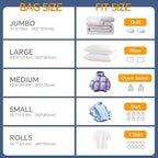 Vacuum Storage Bags for Clothing, 8 Pack Vacuum Seal Bags (4 Jumbo, 4 Large) for Clothes, Comforters, Blankets, Bedding, Space Saver Bag with Electric Pump (2025 Upgrade)