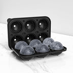 Bangp Large Ice Cube Tray for Whiskey,Sphere Ice Cube Molds, Silicone Ice Ball Maker Mold,Fun Shapes Ice Cube Mold for Cocktails, Bourbon,Brandy