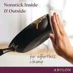 Anolon Advanced Home Hard Anodized Nonstick Skillet, 10.25 Inch – 10 Inch Fry Pan, Non Stick Saute Pan, Durable Cooking Skillet - Onyx