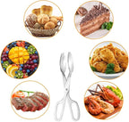 2 PACK Buffet Tongs,Stainless Steel Salad Tongs,Serving Tongs for Home Kitchen,Cake,Bread,Catering,Party,Barbecue,Seafood,Frying(10Inch and 8Inch)