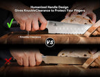 Resharpenable Bread Knife, 8 Inch Multifunction Serrated Knife, German HC Stainless Steel Bread Cutting Knife with Innovative Wavy Edge for Efficient Slicing, Razor Sharp for Homemade Bread