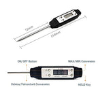 Meat Thermometer - Digital Food Thermometer for Cooking Kitchen - Automatic Calibration Pen Style Electronic Pocket Thermometer for Water Temperature, Barbecue (Red)