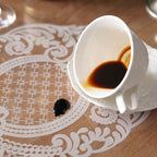 Rectangle Waterproof Clear Table Cover Protector Vinyl Table Cloth Oil Spill Proof Wipe Clean Lace Plastic Tablecloths for Dining Tables (White, 60 x 84 Inches)