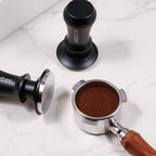 Espresso Tamper, Constant 30lb Coffee Tamper with double Calibrated Spring Loaded, Stainless Steel double spring loaded Coffee Tamper Fits for All Portafilters- Flat Base (51mm, BLACK)