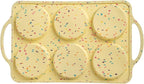Jumbo Top Silicone Muffin Pans for Baking, 4 Inch Silicone Jumbo Muffin Pan 6 Cup, Egg Pan for Baking English muffins, Whoopie Pies, Corn Bread Bites, Confetti Muffin Top Pans Non Stick