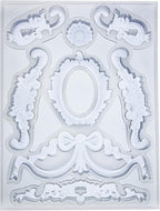 Art Mold for Polyclay Air Dry Clay Plaster, Wreath and Frame