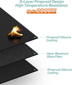 30 x 48inch Grill Mat for Outdoor Grill,Double-Sided Fireproof Grill Pad,Perfect for Outdoor Barbecue Spots,Fireproof, Waterproof, and Oilproof BBQ Protector for Decks and Patios