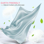 Mulberry Silk Pillow Cases King Size with Hidden Zipper, Ultra Smooth and Soft Breathable Cooling Silk Satin Pillowcase for Hair and Skin, Gifts for Women Men (Haze Blue, 20x36 Inches, 1 Pack)
