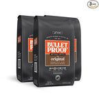 Bulletproof Original Medium Roast Ground Coffee, 12 Ounces (Pack of 3), 100% Arabica Beans, Clean Coffee Tested for Toxins, Packaging May Vary