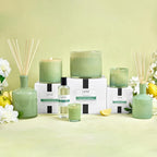 LAFCO New York Classic Candle, Fresh Cut Gardenia - 6.5 oz - 50-Hour Burn Time - Reusable, Hand Blown Glass Vessel - Made in The USA
