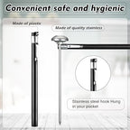 Xuhal 6 Pcs Stainless Steel Kitchen Thermometer with 5 Inch Long Stem 1 Inch Dial Thermometer Milk Frothing Food for Oven Probe Meat Grill BBQ Cooking Chocolate Water(Black)