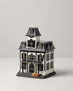 Lenox Vintage Halloween Light-Up House Figurine, 9.25-Inch, Porcelain Haunted House, Halloween Decor Indoor, Fall Decor, Spooky Indoor Decorations (1 Light-Up Figurine) 3 AAA Batteries Not Included