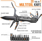 Grandson Gifts from Grandma, Multitool Knife, Grandson Gifts, Grandsons Christmas Practical Gift, Gift for Camping, Hiking, Fishing, 20 in 1 Multitool