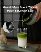 ZENS Matcha Whisk Set, 15oz Ceramic Matcha Set with Bowl and Bamboo Whisk, Scoop, (Chasen Holder) -Tea Towel, 5pcs Matcha Kit for Matcha Lovers, Sage Green