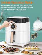 Air Fryer, ALLCOOL Airfryer Oven 8QT Large 1700W 8-in-1 with Touch Screen Air Fryers Dishwasher Safe Nonstick Basket Freidora de Aire 36 Recipes BPA & PFOA Free White