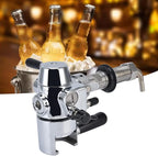 Beer Bottle Filler, No Foam Counter Pressure Bottle Filler with Removable Clip Lock 304 Stainless Steel Fast Filling Glass Bottle Filling Tool for Beer & Wine
