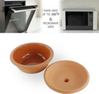 Reston Lloyd Eurita 2 Quart Terracotta Clay Dutch Oven – Natural, Lead‑& Cadmium‑Free, Oven & Microwave Safe, Rustic Slow-Cooker Pot for Sourdough Bread, Roasting & Casseroles, Healthy cooking